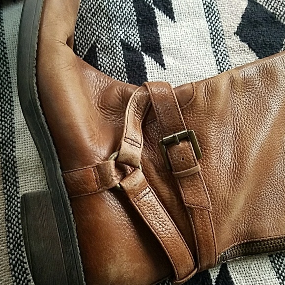 Enzo Angiolini Brown Leather Riding Boots - Picture 5 of 8